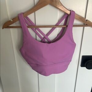 Lululemon Purple Sports Bra Medium Support Strappy Back